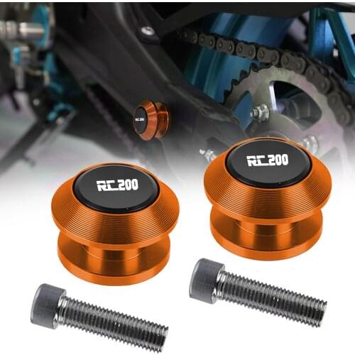 Motorcycle Frame Sliders 10MM CNC Aluminum Swing Arm Swingarm Spools Screws For RC200 RC 200 2014 2015 2016 2017 Accessories