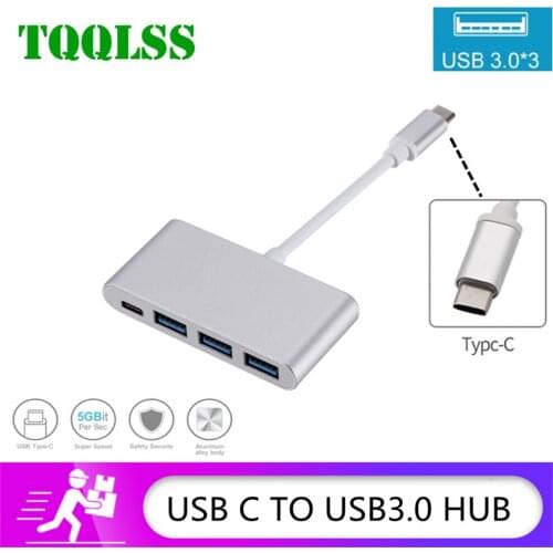 USB Type-C 4-port HUB adapter PD USB 3.0 multi-port USB splitter 5Gbps super high-speed data transfer hub for laptop Macbook