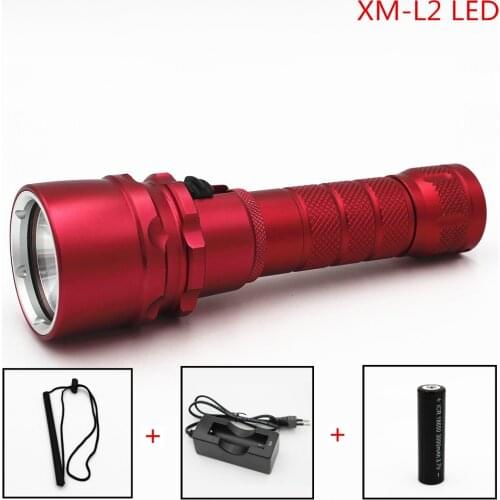 Diving Flashlight 1200 Lumen XM-L2 LED 100 meters diver Underwater Waterproof Torch Light Lamp