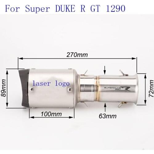 Motorcycle Exhaust Pipe Escape Moto Modified Connection Middle Link Pipe Muffler For Super Duke R 2017-2018 1290sdr Slip On