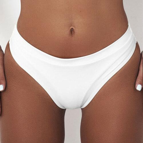 Women Bikini High Waist Short Tankini Bottoms Swimsuit Swimming Costume Briefs Pants Bathing Females Bikini Buttom 2019