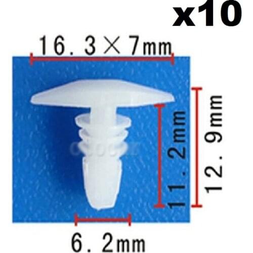 10pcs OEM For Honda Weatherstrip Fastener Rivet Retainer Clip 7x16x11 90664-671-0030 Door seal plastic nail