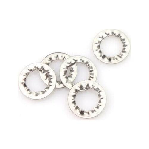 100Pcs Lock Washers Stainless Steel Internal Teeth Locking Washers M3 M4 M5 M6 M8 M10 M12 M14 M16