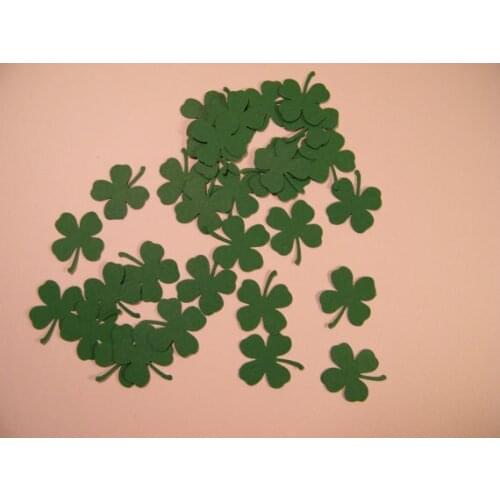 100pcs Four Leaf Clover Paper Punch Confetti- Good Luck -Irish - St. Patricks Day wedding bridal party Table decor scrapbook