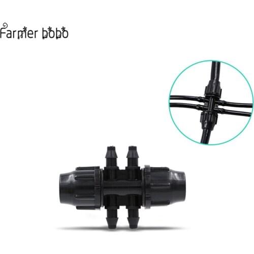 20 pcs Drip Irrigator Garden Watering 8/11" To 3/4" Quick Hose Connector 6 Ways For Micro Irrigation Tubing Fitting