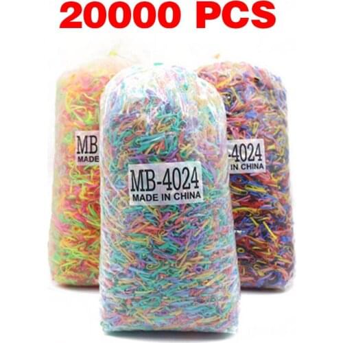 20000pcs Children Rubbers BIG Hair Bands Gigh Elastic Hair One-time Small Rubber Band Wholesale Children Hair Accessory