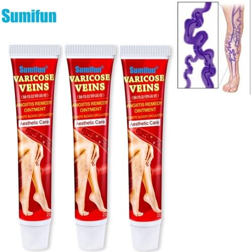 Sumifun 3Pcs Varicose Veins Treatment Cream 100% Original Vasculitis Phlebitis Spider Pain Relief Ointment Medical Plaster