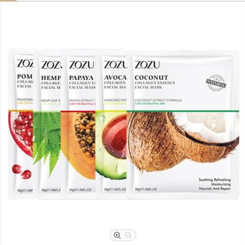 30pcs ZOZU Natural plant fruit extract Facial Mask Whitening, moisturizing, anti-aging, anti-wrinkle and firming Skin Care Face