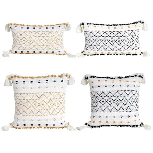 30x50 45x45 Home Decorative Cushion Cover Tassel Lace Modern Pillowcase for Couch Sofa Bed Throw Pillow Cover