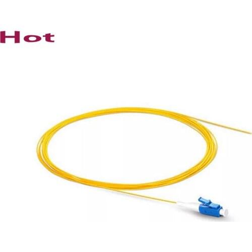 50PCS/lot Single Mode Optical fiber pigtail 0.9mm LC/UPC Single mode fiber optic Pigtail 1M 9/125 PVC Jacket