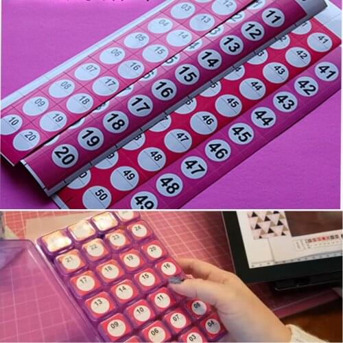 Diamond Painting Accessories 1-20 50 Number Stickers Label Distinguish Sticker for Storage Case DIY Embroidery Cross Stitch Tool