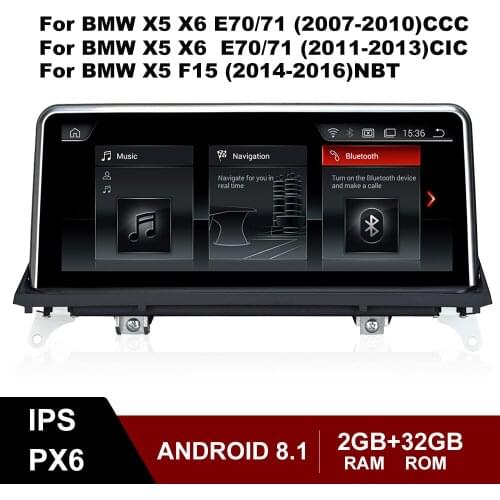 Android 8.1 car multimedia stereo for BMW X5 X6 E70 E71 F15 F15 GPS Navi Radio WIFI BT IPS screen upgrade with parking video