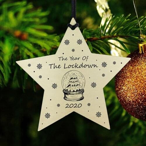 Wood Christmas decoration Round Shape Letter Design Xmas Tree Pendant Home Party Prop Decor рождество 2021