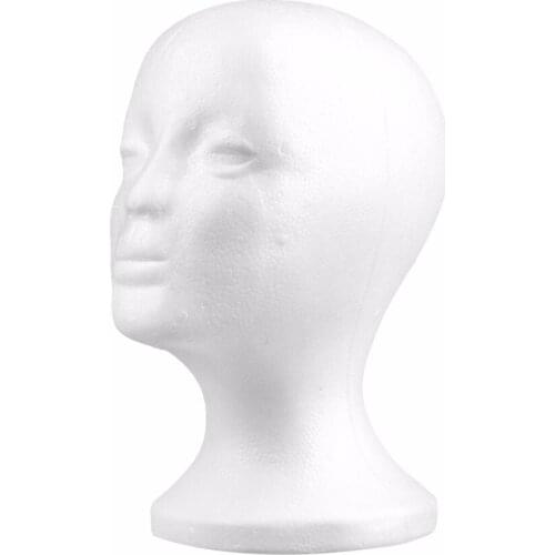 2017 Hot White Female Styrofoam Mannequin Manikin Head Model Foam Sponge Wig Hair Glasses Display Glasses Cap Display Stand