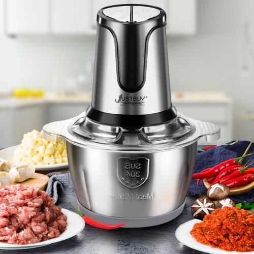 500w Stainless Steel Meat Grinder Chopper Electric Automatic Mincing Machine Household Grinder Food Processor