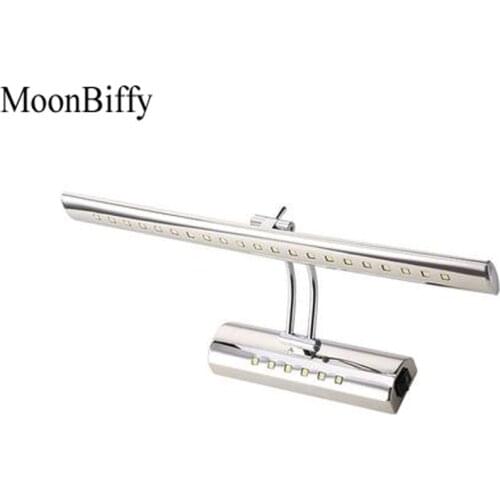 1pc WholeSale Dropshipping MOONBIFFY Wall Lamp Bathroom Led Mirror Light AC 220V 240V 110V 7W 40cm 9W 55cm Wall Sconces Light