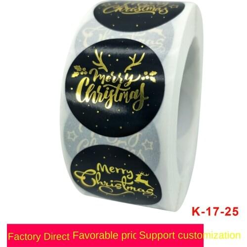 New roll hot gold sticker Christmas Sticker gift seal sticker