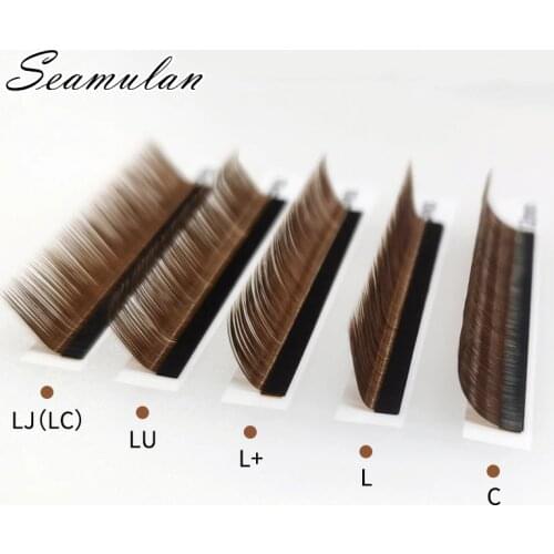 New brown Eyelashes Maquillaje Mink Lashes Individual Eyelash makeup tools Mix 7-15mm Brown Color High Quality Soft Faux Cilis