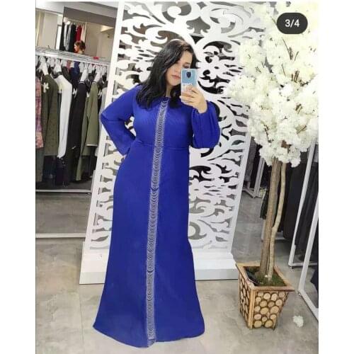 New Style African Clothing Muslim Abaya Solid Color Chiffon Crimped Pleats Loose Long Dress Free Size Dashiki