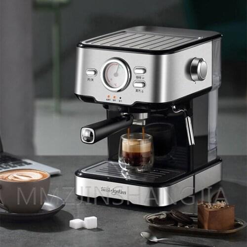 Steam Temperature Display Semi Automatic Coffee Machine Silver Gray Coffee Maker Stainless Steel Coffee Makers Espresso Cafetera