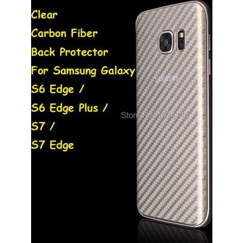 Durable 3D Anti-fingerprint Transparent Fiber Back Film Screen Protector Protective Guard For Samsung Galaxy S6 S7 Edge Plus
