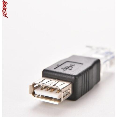 New Laptop LAN Network Cable Ethernet Converter Plug PC Crystal Head RJ45 Male To USB 2.0 AF A Male Adapter Connector