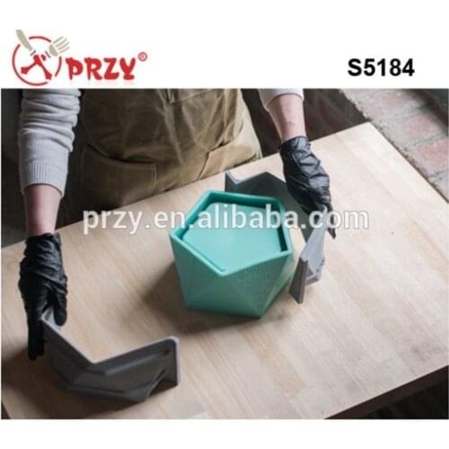 Silicone Concrete Mold Cement Reusable Mould 3D Vase and Planters Silicone Molds for Concrete Planter Handmade Moulds S5184 PRZY