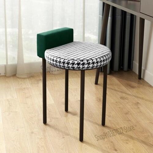 Dressing Table Stool Bedroom Back Chair Girl Net Red Makeup Stool Ins Nordic Small Chair Modern Minimalist Makeup Stool