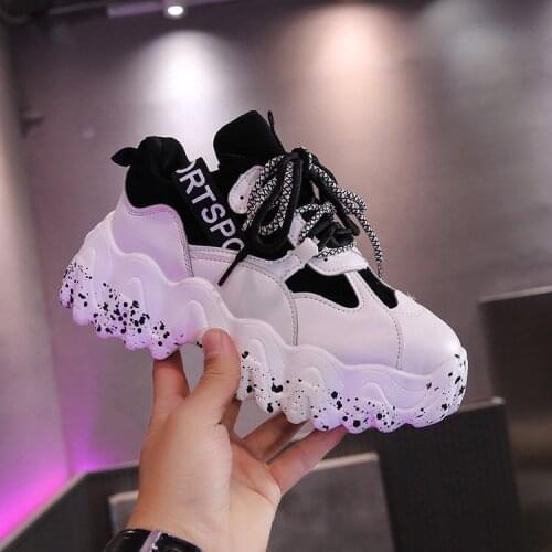 Wavy Womens New All-match Platform Platform Super Fire Sports Footwear