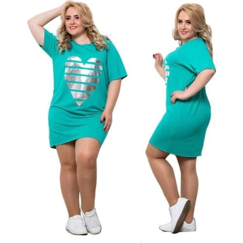 2021 New Women Vestidos Plus Size Summer Maxi Oversized 6XL O Neck Casual Straight Patchwork Above Knee Mini Dresses Party