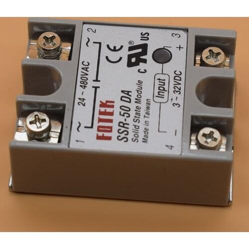 1PC SSR-50 DA SSR-50DA Manufacturer 50A SSR Relay input 3-32VDC output 24-380VAC Good Quality with Plastic Cover Wholesale Hot