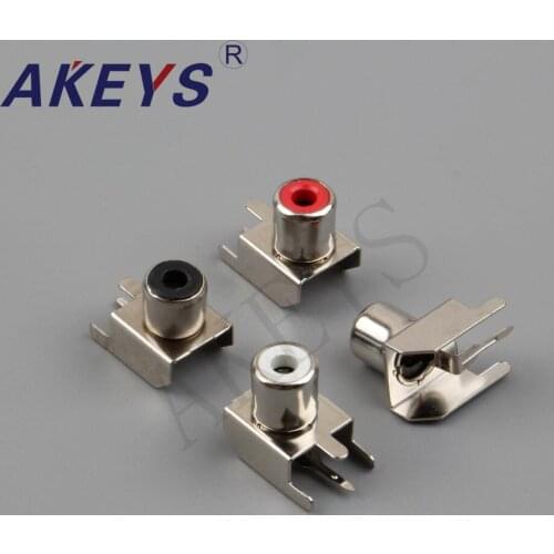 10 PCS AV-8.4-3A Audio Video BLACK 4 Pin 1RCA Female Socket AV Concentric Adapter