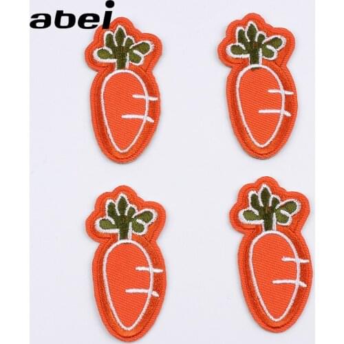 10pcs/lot Wholesale Cartoon Embroidered Patch Sew On Iron On Carrot Patches for Jeans Coats Pants Bag Shoes hats Sticker Badge