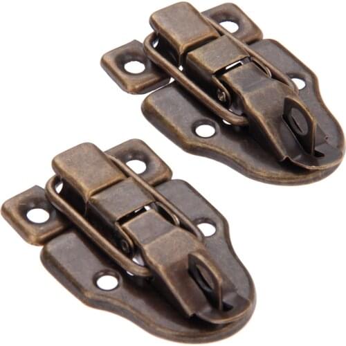2pcs Antique Jewelry Wooden Box Latch Hasps Decorative Drawer Suitcases Hasp Latch Buckle Clasp Furniture Hardware 59*40mm