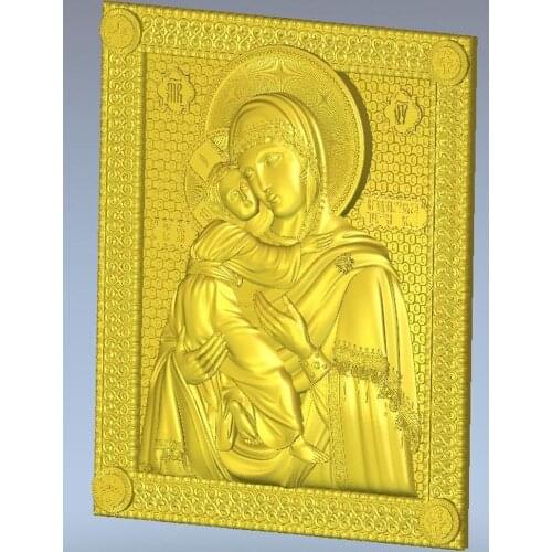 3d model relief for cnc in STL file format Icona_B_Mater_Vladimirskaya