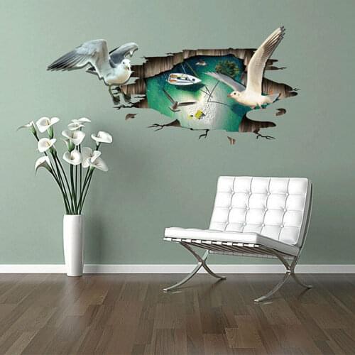 3D Stereo Seagull Wall Stickers Living Room Bedroom Fashion Decals Family Atmosphere Beautifully Decorated Wall Stickers