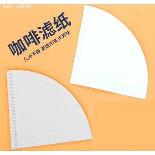 40/50 Pieces Wooden Hand Drip Paper Coffee Filter Coffee Strainer Bag Espresso Tea Infuser Accessories Coffee Brewer V60 Filter