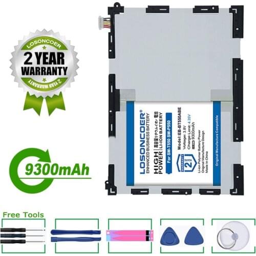 LOSONCOER Battery 9200mAh EB-BT550ABA EB-BT550ABE Battery For Samsung Galaxy Tab A 9.7" T555 SM-T550 SM-P550 SM-P351 T555C P555C