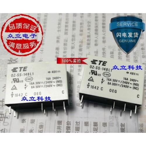 Free Shipping 100% NEW Original OZ-SS-148L1 0Z-SS-148L1 OZ-SS-148 0Z-SS-148 48VDC 48V 16A 8-pin Miniature Power PC Board Relay
