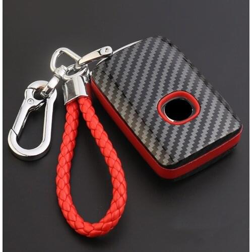 Carbon Fiber ABS Car Key Cover Key Case For Mazda 3 Alexa CX-30 CX30 CX5 CX 5 CX-5 CX8 CX9 CX4 2019 2020 2021 3button key