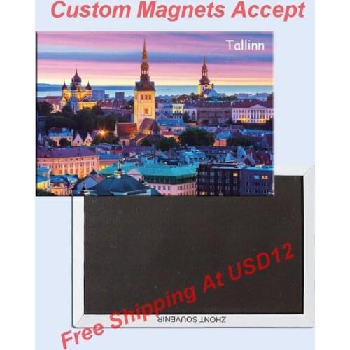 Decoration Gift Photo Magnets Tallinn Tourist Souvenir Magnet 20306;wholesale Customized Accept