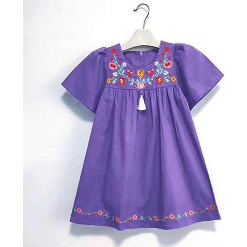 Girls Clothes Summer Princess Dresses vestidos kids dresses for girls Cotton embroidered Girls Dress children clothes girl 2-7Y