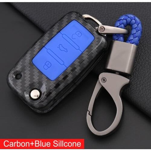 Hot sale Silicone+ABS Car key Shell Case Shell Fob For Skoda Yeti Superb Octavia SEAT leon ibiza Plus Eos Scirocco Beetle