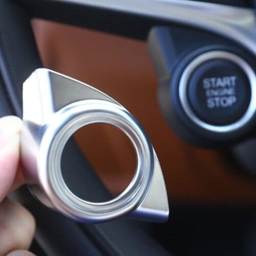 BBQ@FUKA For Alfa Romeo Giulia 2017 Chrome ABS Engine Ingine Start Stop Button Switch Trim