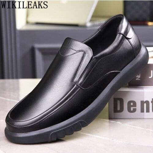 Brown Mens Loafers Shoes Luxury Designer Black Slip on Shoes Men Platforms Leather Casual Shoes Man Zapatos De Hombre Chaussures