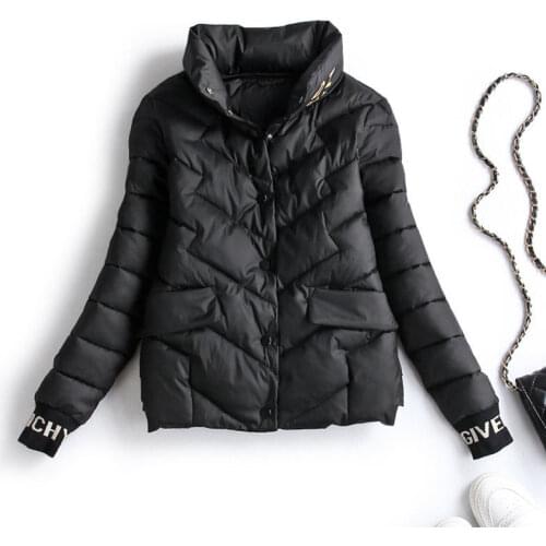 Small cotton-padded jacket womens short new autumn and winter small coat slim fit all-match down cotton-padded jacket in 2020