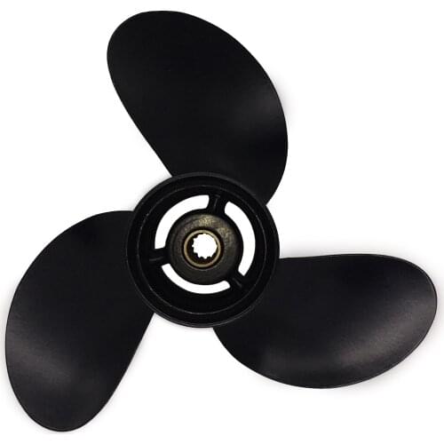 Boat Propeller 8.5x9.5 Fit for Mercury Outboard 9.8HP 3 Blades Aluminum Prop 12 Tooth Propel RH 8.5x9.5