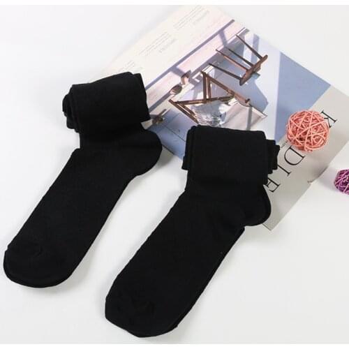 DONG AI fashion sexy black small square pressure socks female knee compression varicose elastic cycle