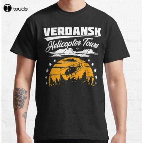 New Warzone/Verdansk Helicopter Tours Classic T-Shirt Cotton Men Tee Shirt