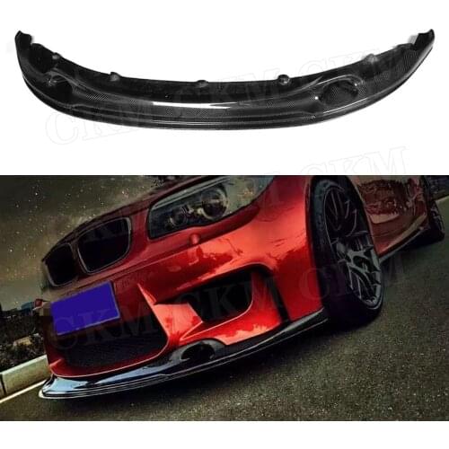 Carbon Fiber Front Bumper Lip Spoiler Aprons Splitters Chin For BMW 1 Series E82 E87 1M Coupe 2-Door 2011 FRP Bumper